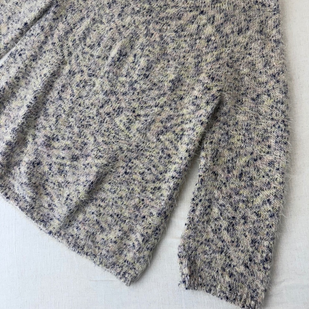 Lou & Grey Eyelash Knit Sweater XL Multi Color Marled Fuzzy Pullover - Picture 11 of 13